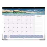 Blue Sky® Islands Desk Pad Calendar, Tropical Island Photography, 22 x 17, Blue/White Sheets, Black Headband, 12-Month (Jan-Dec): 2025 (BLS11789125) Each