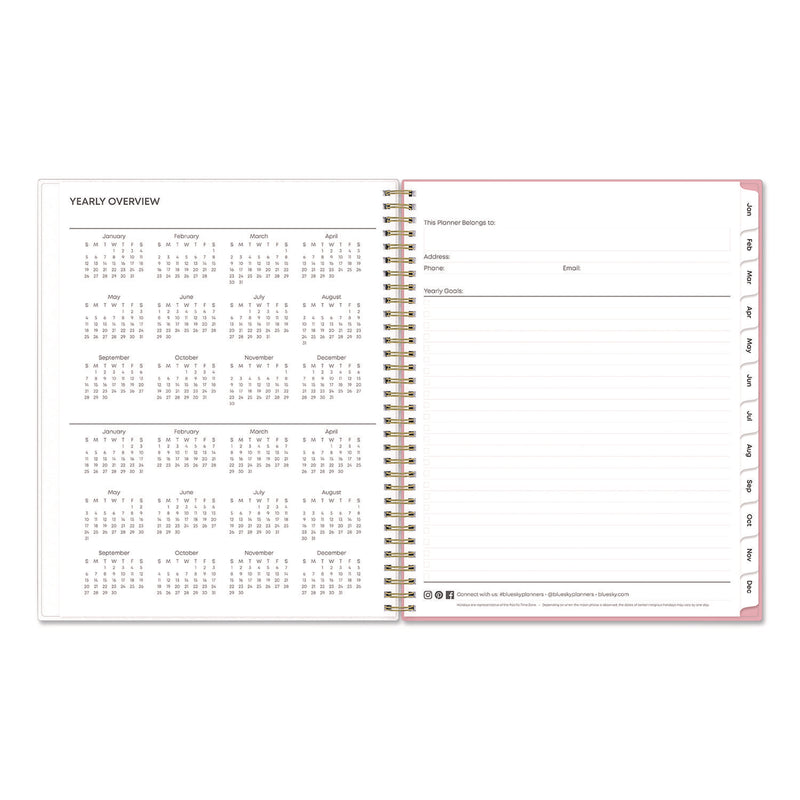 Blue Sky® Mimi Pink Weekly/Monthly Planner, Floral Artwork, 11 x 8.5, Pink/Blue/Rose Cover, 12-Month (Jan to Dec): 2025 (BLS13726425) Each