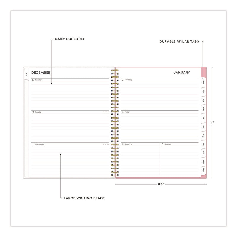 Blue Sky® Mimi Pink Weekly/Monthly Planner, Floral Artwork, 11 x 8.5, Pink/Blue/Rose Cover, 12-Month (Jan to Dec): 2025 (BLS13726425) Each