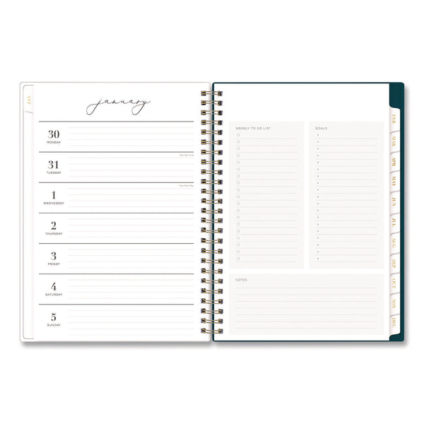 Life Note-It Dania Dark Weekly/Monthly Planner, Floral Artwork, 8.63 x 5.88, Multicolor Cover, 12-Month (Jan to Dec): 2025 (BLS13947825) Each