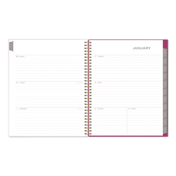 Kelly Ventura Magenta Bloom Weekly/Monthly Planner, Floral Artwork, 11 x 8.5, Multicolor Cover, 12-Month (Jan to Dec): 2025 (BLS14094525) Each