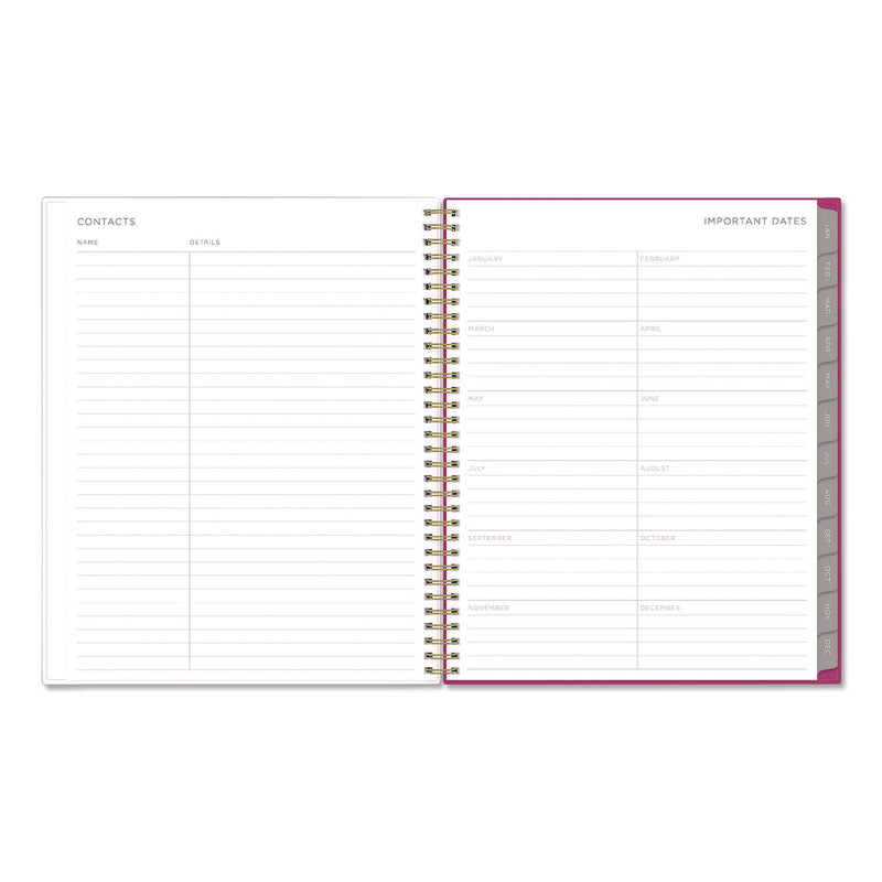 Kelly Ventura Magenta Bloom Weekly/Monthly Planner, Floral Artwork, 11 x 8.5, Multicolor Cover, 12-Month (Jan to Dec): 2025 (BLS14094525) Each