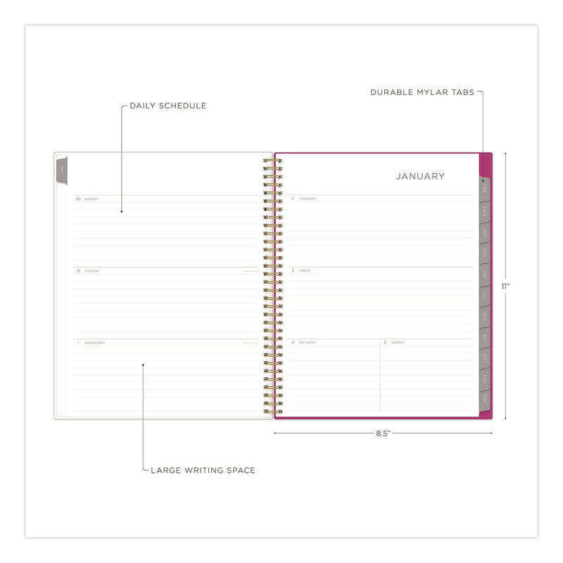 Kelly Ventura Magenta Bloom Weekly/Monthly Planner, Floral Artwork, 11 x 8.5, Multicolor Cover, 12-Month (Jan to Dec): 2025 (BLS14094525) Each