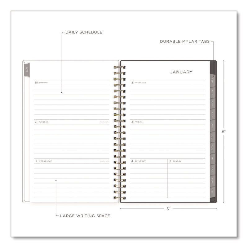 Kelly Ventura Midnight Garden Weekly/Monthly Planner, Floral Artwork, 8 x 5, Multicolor Cover, 12-Month (Jan to Dec): 2025 (BLS14094625) Each
