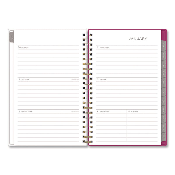 Kelly Ventura Magenta Bloom Weekly/Monthly Planner, Floral Artwork, 8 x 5, Multicolor Cover, 12-Month (Jan to Dec): 2025 (BLS14094725) Each