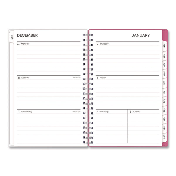 Blue Sky® BCA Orchid Weekly/Monthly Planner, Orchids Artwork, 8 x 5, White/Pink Cover, 12-Month (Jan to Dec): 2025 (BLS14208425) Each