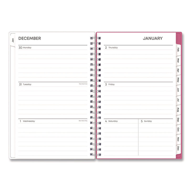Blue Sky® BCA Orchid Weekly/Monthly Planner, Orchids Artwork, 8 x 5, White/Pink Cover, 12-Month (Jan to Dec): 2025 (BLS14208425) Each