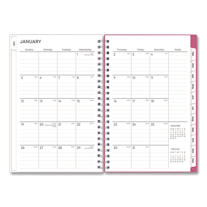 Blue Sky® BCA Orchid Weekly/Monthly Planner, Orchids Artwork, 8 x 5, White/Pink Cover, 12-Month (Jan to Dec): 2025 (BLS14208425) Each