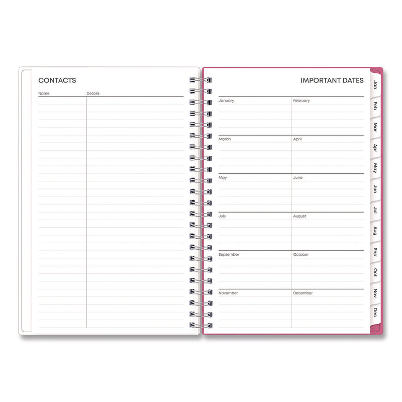 Blue Sky® BCA Orchid Weekly/Monthly Planner, Orchids Artwork, 8 x 5, White/Pink Cover, 12-Month (Jan to Dec): 2025 (BLS14208425) Each