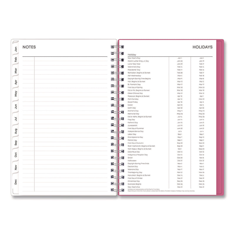 Blue Sky® BCA Orchid Weekly/Monthly Planner, Orchids Artwork, 8 x 5, White/Pink Cover, 12-Month (Jan to Dec): 2025 (BLS14208425) Each