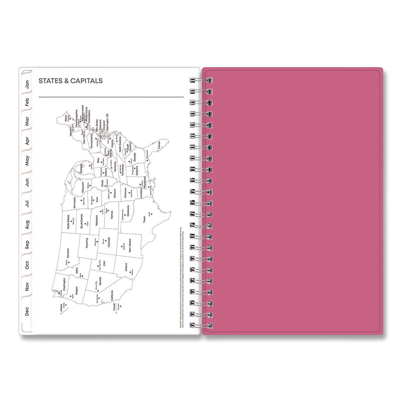 Blue Sky® BCA Orchid Weekly/Monthly Planner, Orchids Artwork, 8 x 5, White/Pink Cover, 12-Month (Jan to Dec): 2025 (BLS14208425) Each