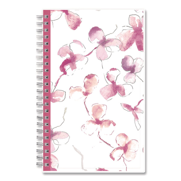 Blue Sky® BCA Orchid Weekly/Monthly Planner, Orchids Artwork, 8 x 5, White/Pink Cover, 12-Month (Jan to Dec): 2025 (BLS14208425) Each
