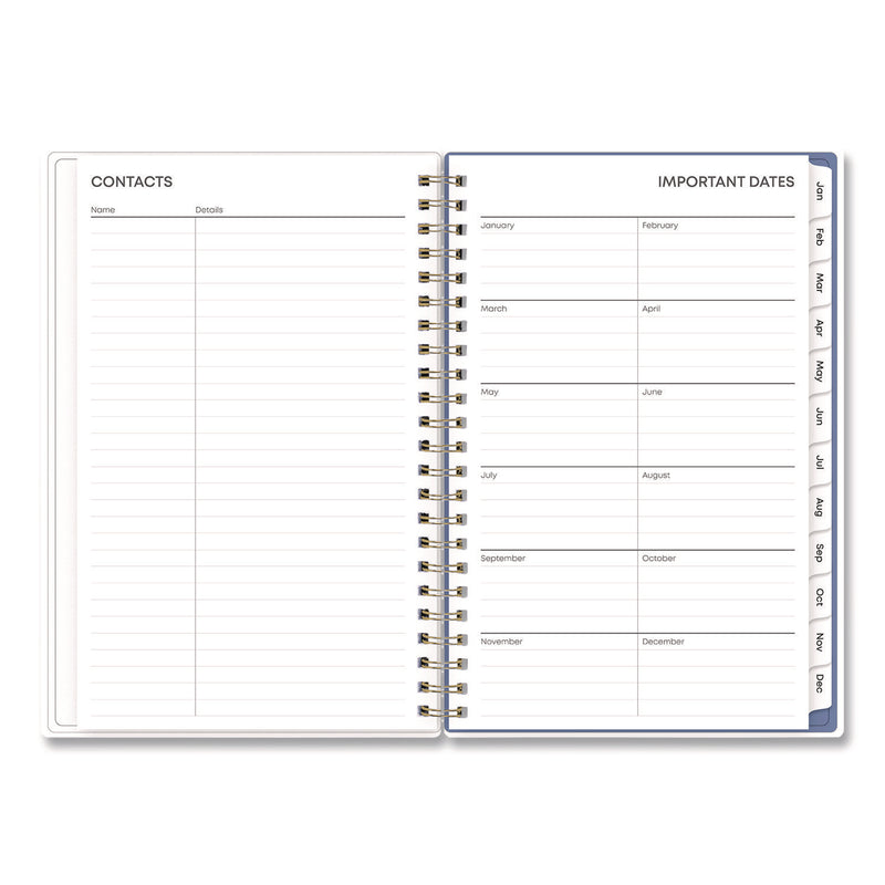Cocorrina Weekly/Monthly Planner, Pastel Paisley Artwork, 8 x 5, Blue/Pink/White Cover, 12-Month (Jan to Dec): 2025 (BLS14369425) Each