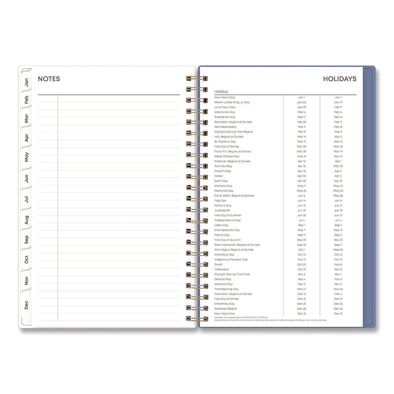 Cocorrina Weekly/Monthly Planner, Pastel Paisley Artwork, 8 x 5, Blue/Pink/White Cover, 12-Month (Jan to Dec): 2025 (BLS14369425) Each