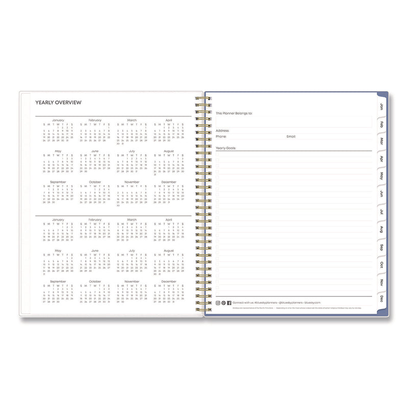 Cocorrina Weekly/Monthly Planner, Pastel Paisley Artwork, 11 x 8.5, Blue/Pink/White Cover, 12-Month (Jan to Dec): 2025 (BLS14369625) Each