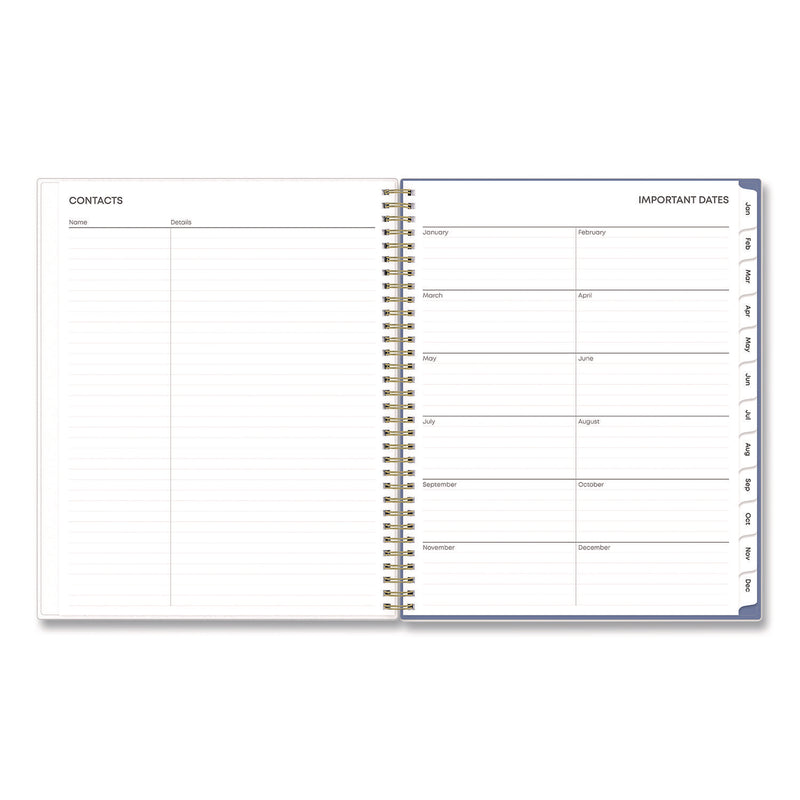 Cocorrina Weekly/Monthly Planner, Pastel Paisley Artwork, 11 x 8.5, Blue/Pink/White Cover, 12-Month (Jan to Dec): 2025 (BLS14369625) Each