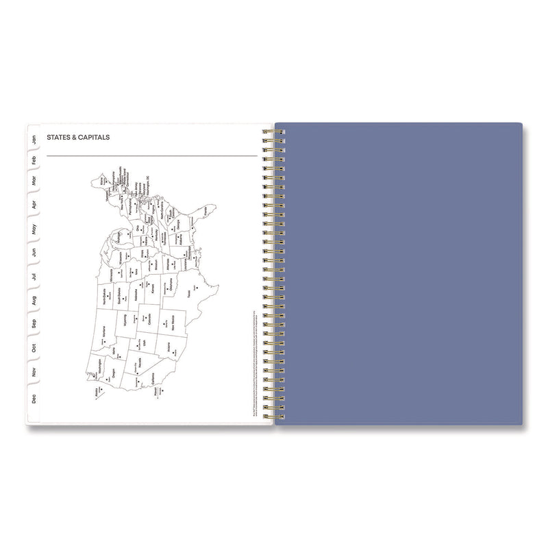 Cocorrina Weekly/Monthly Planner, Pastel Paisley Artwork, 11 x 8.5, Blue/Pink/White Cover, 12-Month (Jan to Dec): 2025 (BLS14369625) Each