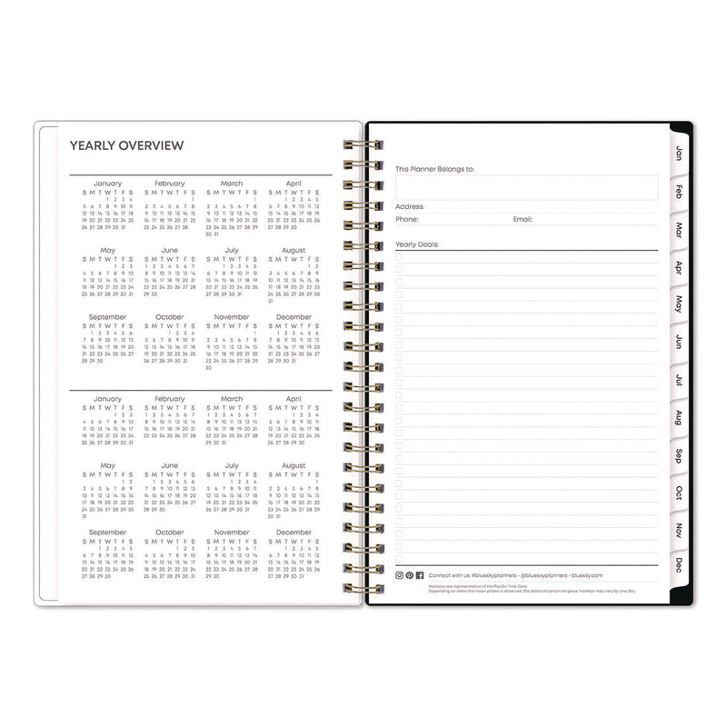 Blue Sky® Nevaeh Weekly/Monthly Planner, Wildflowers Artwork, 8 x 5, Multicolor/Black Cover, 12-Month (Jan to Dec): 2025 (BLS14394625) Each