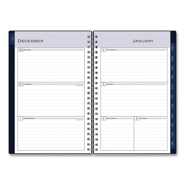 Passages Weekly/Monthly Planner, 8 x 5, Navy Blue Cover, 12-Month (Jan to Dec): 2025 (BLS14865725) Each