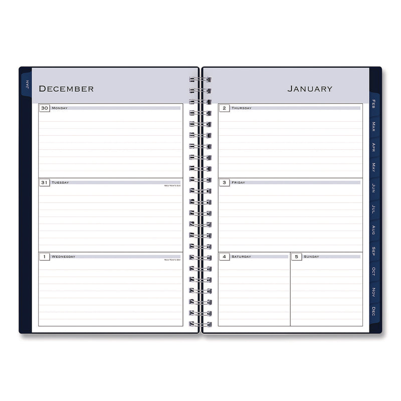 Passages Weekly/Monthly Planner, 8 x 5, Navy Blue Cover, 12-Month (Jan to Dec): 2025 (BLS14865725) Each