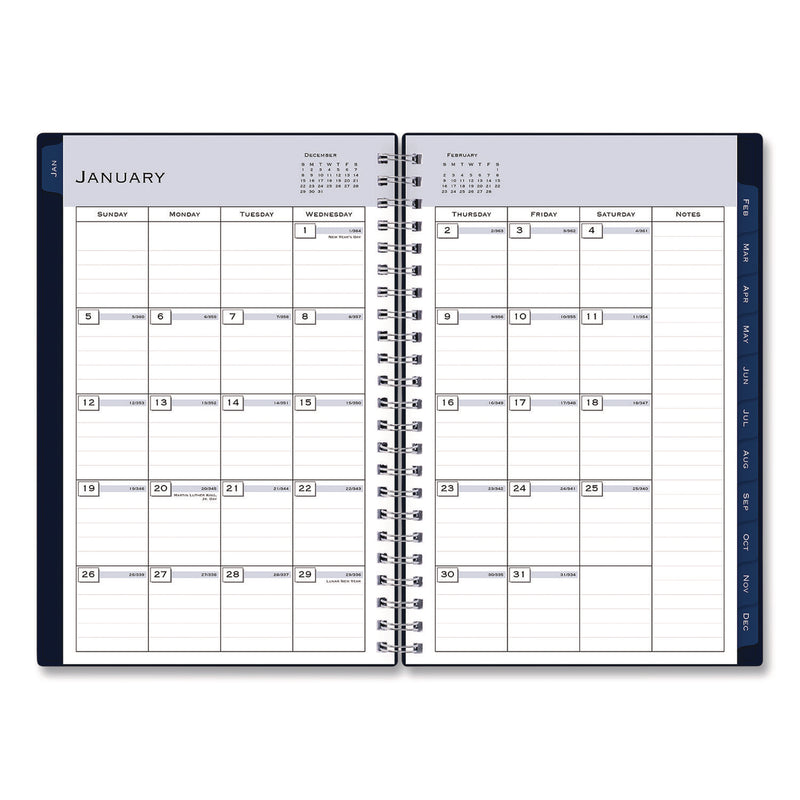 Passages Weekly/Monthly Planner, 8 x 5, Navy Blue Cover, 12-Month (Jan to Dec): 2025 (BLS14865725) Each
