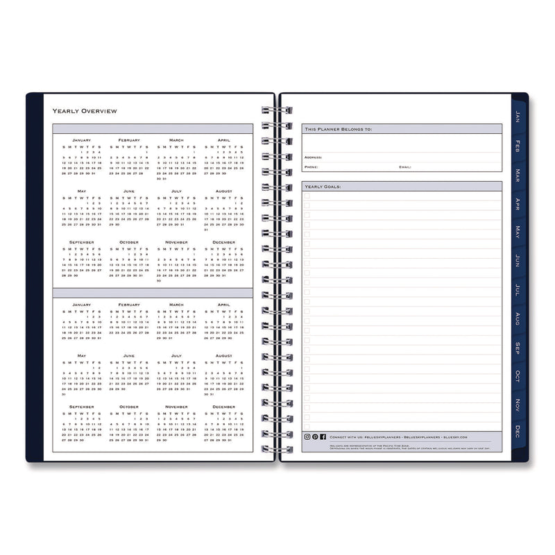 Passages Weekly/Monthly Planner, 8 x 5, Navy Blue Cover, 12-Month (Jan to Dec): 2025 (BLS14865725) Each