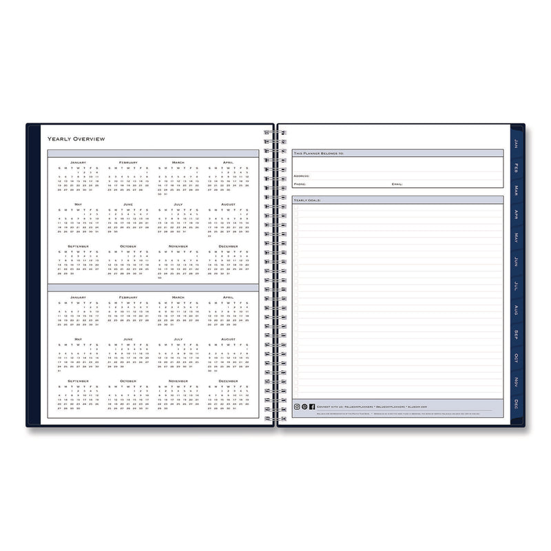 Blue Sky® Passages Weekly Appointment Book and Monthly Planner, 11 x 8.5, Navy Blue Cover, 12-Month (Jan to Dec): 2025 (BLS14865825) Each