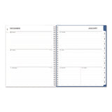Savoy Cool Weekly/Monthly Planner, Abstract Artwork, 11 x 8.5, Blue/Silver Cover, 12-Month (Jan to Dec): 2025 (BLS14876225) Each