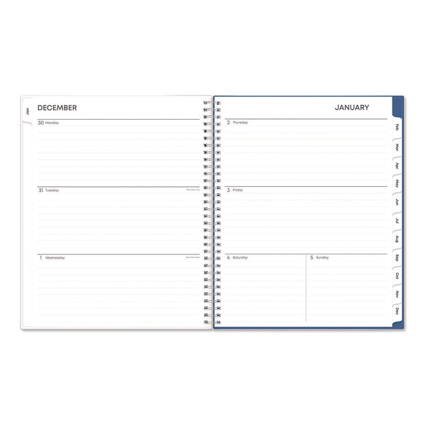 Savoy Cool Weekly/Monthly Planner, Abstract Artwork, 11 x 8.5, Blue/Silver Cover, 12-Month (Jan to Dec): 2025 (BLS14876225) Each