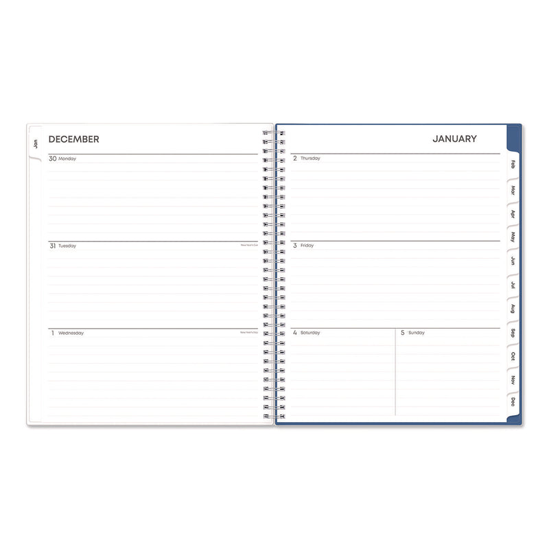 Savoy Cool Weekly/Monthly Planner, Abstract Artwork, 11 x 8.5, Blue/Silver Cover, 12-Month (Jan to Dec): 2025 (BLS14876225) Each