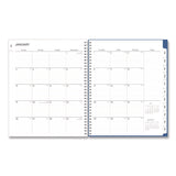 Savoy Cool Weekly/Monthly Planner, Abstract Artwork, 11 x 8.5, Blue/Silver Cover, 12-Month (Jan to Dec): 2025 (BLS14876225) Each