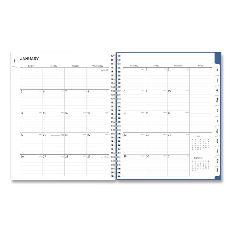 Savoy Cool Weekly/Monthly Planner, Abstract Artwork, 11 x 8.5, Blue/Silver Cover, 12-Month (Jan to Dec): 2025 (BLS14876225) Each