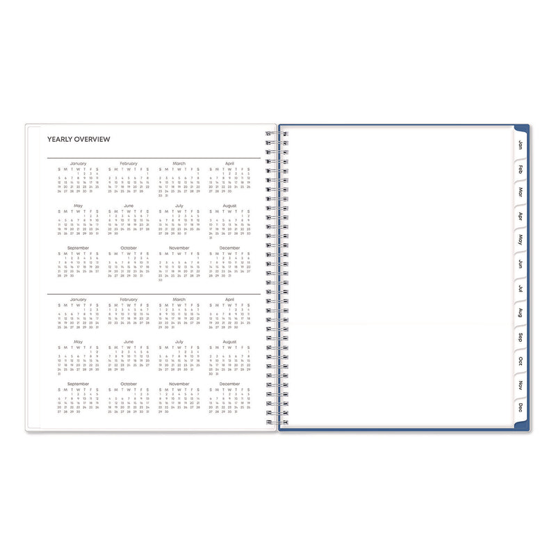 Savoy Cool Weekly/Monthly Planner, Abstract Artwork, 11 x 8.5, Blue/Silver Cover, 12-Month (Jan to Dec): 2025 (BLS14876225) Each