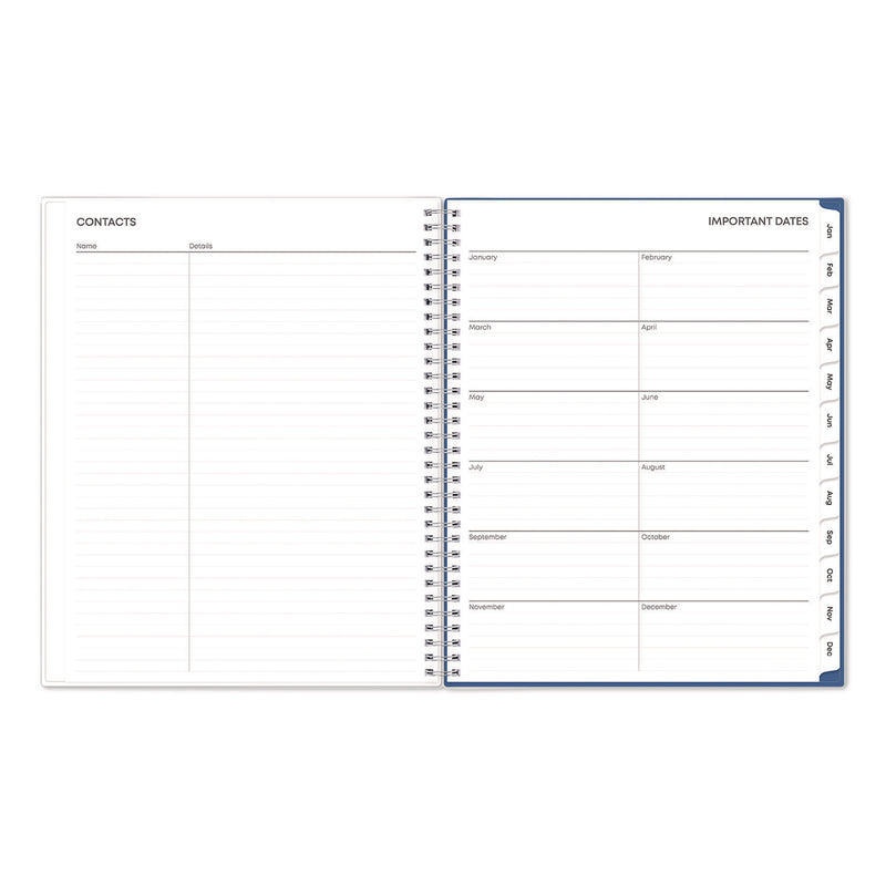 Savoy Cool Weekly/Monthly Planner, Abstract Artwork, 11 x 8.5, Blue/Silver Cover, 12-Month (Jan to Dec): 2025 (BLS14876225) Each