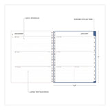 Savoy Cool Weekly/Monthly Planner, Abstract Artwork, 11 x 8.5, Blue/Silver Cover, 12-Month (Jan to Dec): 2025 (BLS14876225) Each