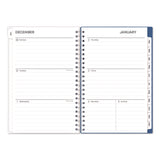 Savoy Cool Weekly/Monthly Planner, Abstract Artwork, 8 x 5, Blue/Silver Cover, 12-Month (Jan to Dec): 2025 (BLS14876325) Each