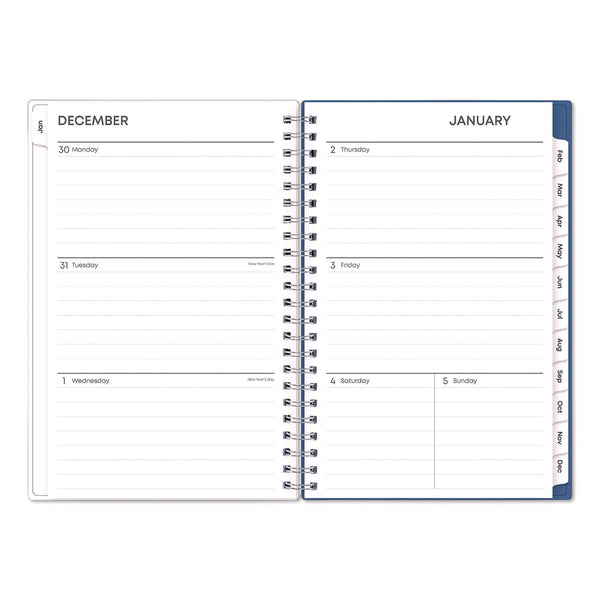 Savoy Cool Weekly/Monthly Planner, Abstract Artwork, 8 x 5, Blue/Silver Cover, 12-Month (Jan to Dec): 2025 (BLS14876325) Each