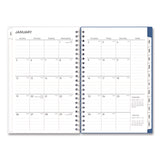 Savoy Cool Weekly/Monthly Planner, Abstract Artwork, 8 x 5, Blue/Silver Cover, 12-Month (Jan to Dec): 2025 (BLS14876325) Each