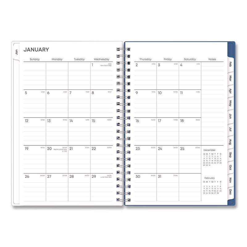 Savoy Cool Weekly/Monthly Planner, Abstract Artwork, 8 x 5, Blue/Silver Cover, 12-Month (Jan to Dec): 2025 (BLS14876325) Each
