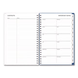 Savoy Cool Weekly/Monthly Planner, Abstract Artwork, 8 x 5, Blue/Silver Cover, 12-Month (Jan to Dec): 2025 (BLS14876325) Each