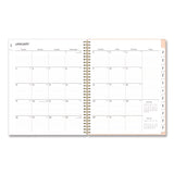 Natalya Weekly/Monthly Planner, Abstract Artwork, 11 x 8.5, Peach-Pink/White Cover, 12-Month (Jan to Dec): 2025 (BLS14876425) Each