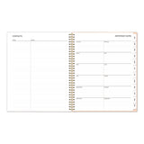 Natalya Weekly/Monthly Planner, Abstract Artwork, 11 x 8.5, Peach-Pink/White Cover, 12-Month (Jan to Dec): 2025 (BLS14876425) Each