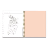 Natalya Weekly/Monthly Planner, Abstract Artwork, 11 x 8.5, Peach-Pink/White Cover, 12-Month (Jan to Dec): 2025 (BLS14876425) Each