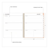 Natalya Weekly/Monthly Planner, Abstract Artwork, 11 x 8.5, Peach-Pink/White Cover, 12-Month (Jan to Dec): 2025 (BLS14876425) Each