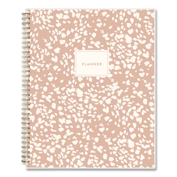 Natalya Weekly/Monthly Planner, Abstract Artwork, 11 x 8.5, Peach-Pink/White Cover, 12-Month (Jan to Dec): 2025 (BLS14876425) Each