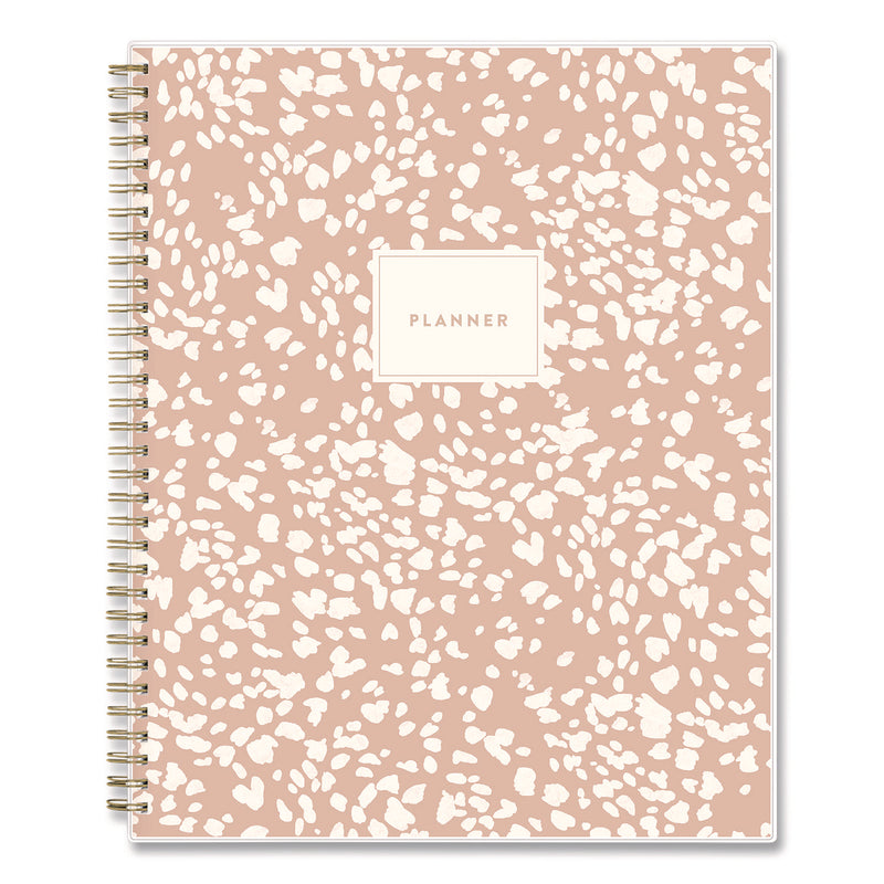 Natalya Weekly/Monthly Planner, Abstract Artwork, 11 x 8.5, Peach-Pink/White Cover, 12-Month (Jan to Dec): 2025 (BLS14876425) Each