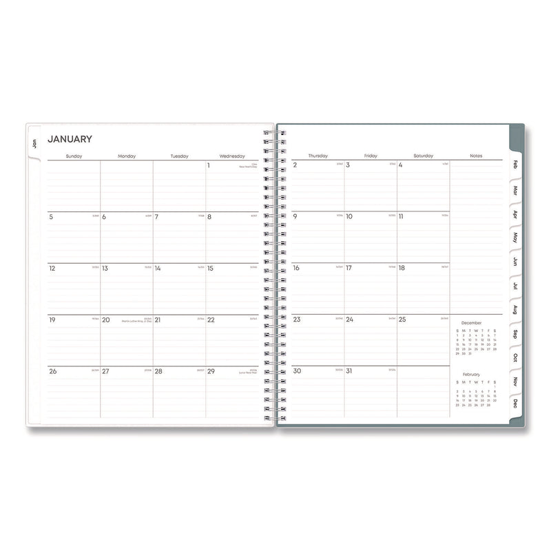 Blue Sky® Amitza Weekly/Monthly Planner, Abstract Artwork, 11 x 8.5, Blue/Gray/White Cover, 12-Month (Jan to Dec): 2025 (BLS14876525) Each