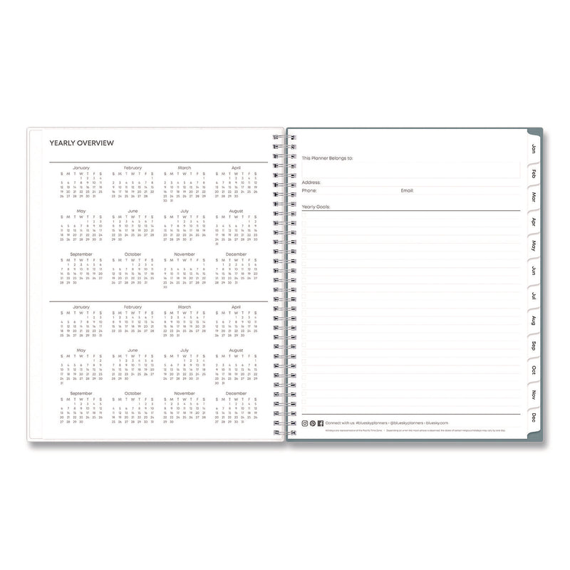Blue Sky® Amitza Weekly/Monthly Planner, Abstract Artwork, 11 x 8.5, Blue/Gray/White Cover, 12-Month (Jan to Dec): 2025 (BLS14876525) Each