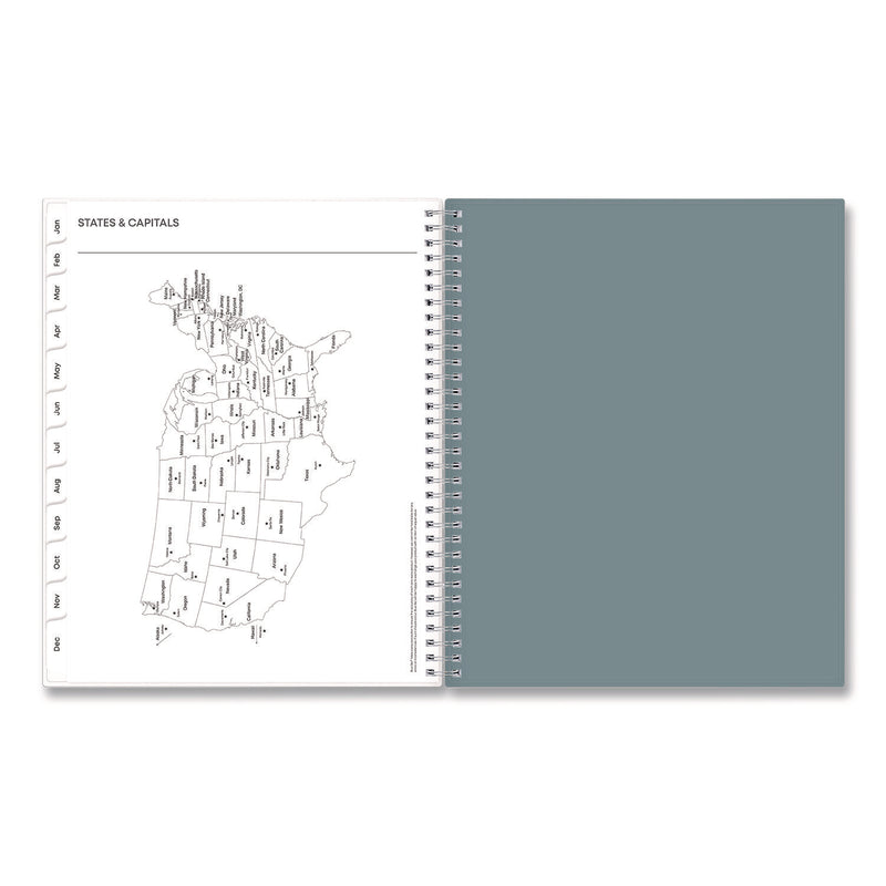 Blue Sky® Amitza Weekly/Monthly Planner, Abstract Artwork, 11 x 8.5, Blue/Gray/White Cover, 12-Month (Jan to Dec): 2025 (BLS14876525) Each