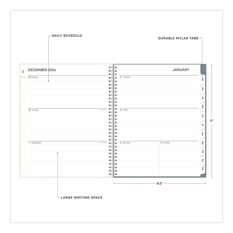 Blue Sky® Amitza Weekly/Monthly Planner, Abstract Artwork, 11 x 8.5, Blue/Gray/White Cover, 12-Month (Jan to Dec): 2025 (BLS14876525) Each